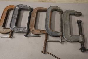 lot 630 image: Lot of (5) C-Clamps 6-grip