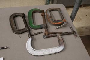 lot 631 image: Lot of (4) C-Clamps 6-grip