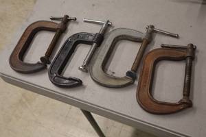 lot 637 image: Lot of (4) C-Clamps 4-grip