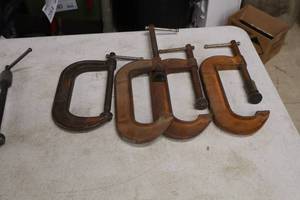 lot 647 image: Lot of (4) C-Clamps 6-grip