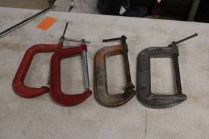 lot 646 image: Lot of (4) C-Clamps 6-grip