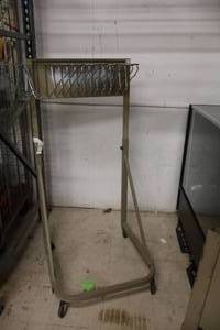 lot 539 image: Rolling Blueprint Hanging Rack with (3) Extra Storage Bars