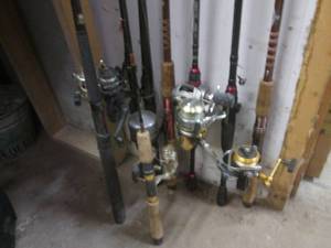 Collection of fishing rods and reels Feralite, Vendetta, Symetre and others