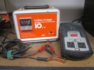 10amp Solid state 612v battery charger with Schumacher 750w power inverter