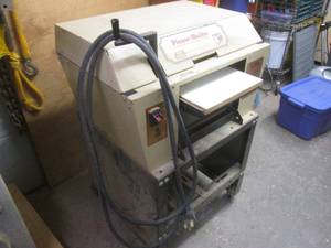 Foley Belsaw 5hp planer and molder with base on rolling casters