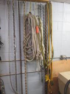 Large variety of ropes and chains...