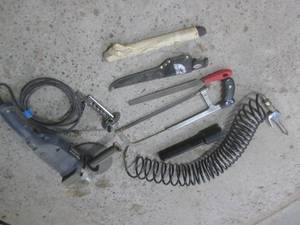 -ATD 7 variable speed heavy duty polisher, air hose, hack saw, flaring tool and more