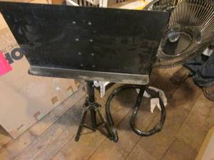 Heavy duty metal music stand and oscillating stand fan