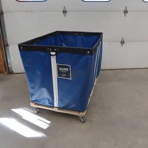 lot 33 image: BLUE ULINE STORAGE ROLLING CART