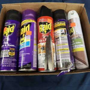 lot 60 image: 5 NEW RAID FLEA, ANT, AND ROACH KILLER