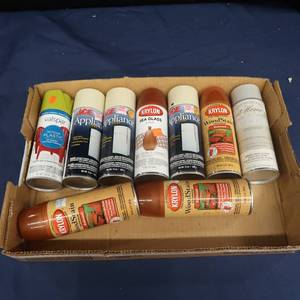 lot 64 image: 9 NEW SPRAY PAINTS, APPLIANCE EPOXY, AND WOODSTAIN