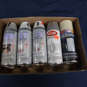 lot 66 image: 5 NEW SPRAY PAINTPRIMER, AND APPLIANCE EPOXY