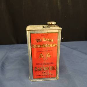 lot 76 image: CASTOR OIL COMPANY GOLD PRESSED CASTOR OIL