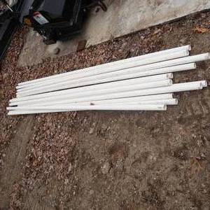 lot 109 image: 15- 10FT X 1.5 DIAMETER PVC PIPES