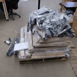 lot 128 image: TOBE STAND ALONE FLOOR UNIT 2 LAYER DISPLAY UNITS, YOU HAVE TO PUT THEM TOGETHER