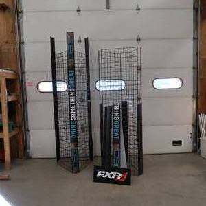 lot 130 image: 2 TALL DISPLAY TRIANGLES