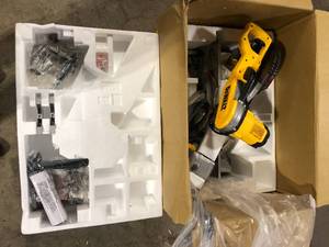 DEWALT 15 Amp Corded 12 in. Double Bevel Sliding Compound Miter Saw, Blade Wrench and Material Clamp  Customer Returns See Pictures