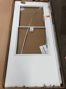 Andersen 400 Series 36 in. x 80 in. White Universal 34 Light Retractable Aluminum Storm Door with Nickel Hardware  Customer Returns See Pictures
