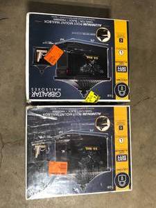 Lot of 2 Hamilton Large Locking Aluminum Post Mount Mailbox BLACK  Customer Returns See Pictures