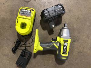 RYOBI ONE 18V Cordless 12 in. Impact Wrench Kit with 4.0 Ah Battery and Charger    Customer Returns See Pictures