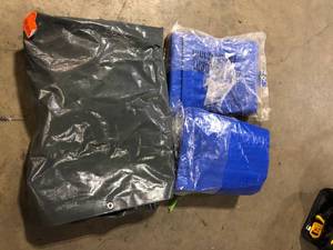 Lot of Assorted Tarps   Customer Returns See Pictures