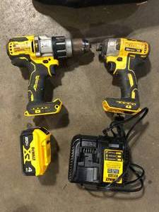 Dewalt Power Tools Battery and Charger with Bag Used  Customer Returns See Pictures
