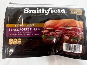 A. 2x 1 lb Smithfield Black Forest Thinly Slice Ham