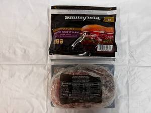 A. 2x 1 lb Smithfield Black Forest Thinly Slice Ham