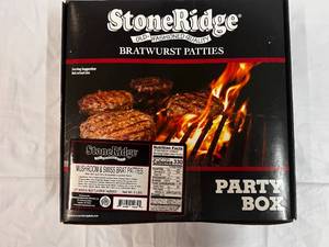 1 Party Pack 20ct Mushroom & Swiss  Bratwurst Patties