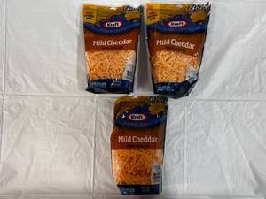 3x 16oz Bags Kraft Shredded Mild Cheddar Cheese