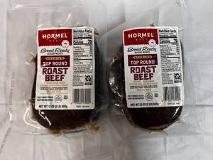 2x 2lb Hormel Premium Top Round Sliced  Roast Beef