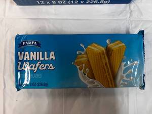 12x 8oz Pampa Sugar Wafers-Vanilla
