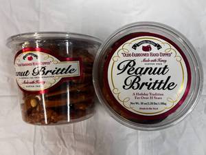 2x 38oz Tubs Olde-Fashoned Hand Dipped Peanut Brittle