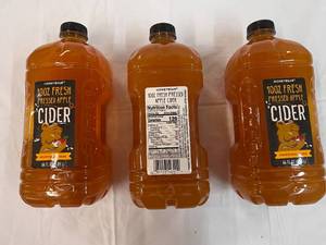 3x 64oz HoneyBear 100% Fresh Pressed Apple Cider