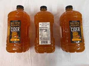 3x 64oz HoneyBear 100% Fresh Pressed Apple Cider