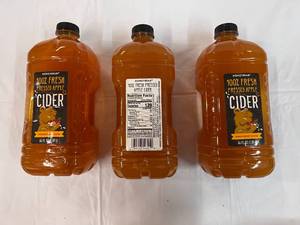 3x 64oz HoneyBear 100% Fresh Pressed Apple Cider