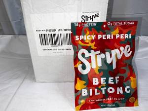 12x 2.25oz bags Stryve Air Dried Beef-Spicy Peri Peri
