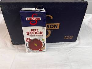 12x 32oz cartons Swanson Beef Stock  112023
