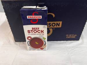 12x 32oz cartons Swanson Beef Stock  112025