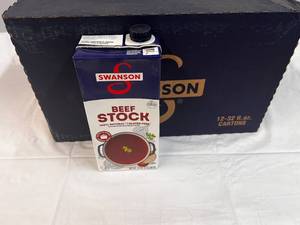 12x 32oz cartons Swanson Beef Stock  112027