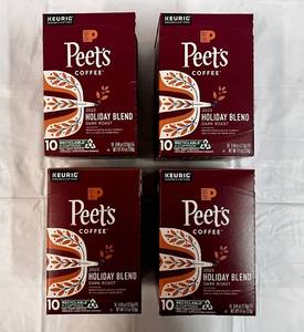 4x 10ct Kcup Peets Holiday Blend Coffee