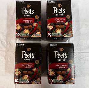 4x 10ct Peets Peppermint Mocha K-cups-82024