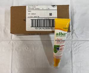 6x 2oz Alba Facial Sunscreen SPF 45