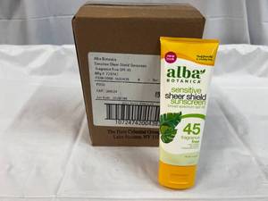 6x 3oz Alba Sensitive Sheer Sunscreen