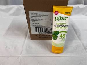 6x 3oz Alba Sensitive Sheer Sunscreen