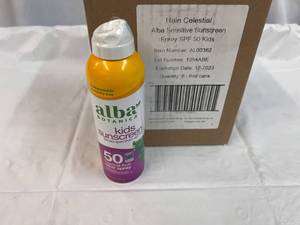 6x 6oz Alba Kids Sunscreen SPF 50-Clear Spray