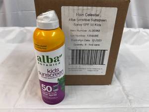 6x 6oz Alba Kids Sunscreen SPF 50-Clear Spray
