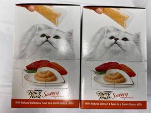30 Ct Purina Fancy Feast Savory Cat Treats Salmon & Tuna In a Demi Glaze-82023