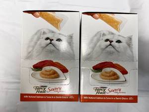 30 Ct Purina Fancy Feast Savory Cat Treats Salmon & Tuna In a Demi Glaze-82023