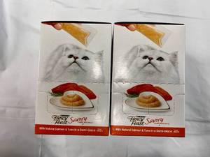 30 Ct Purina Fancy Feast Savory Cat Treats Salmon & Tuna In a Demi Glaze-82023
